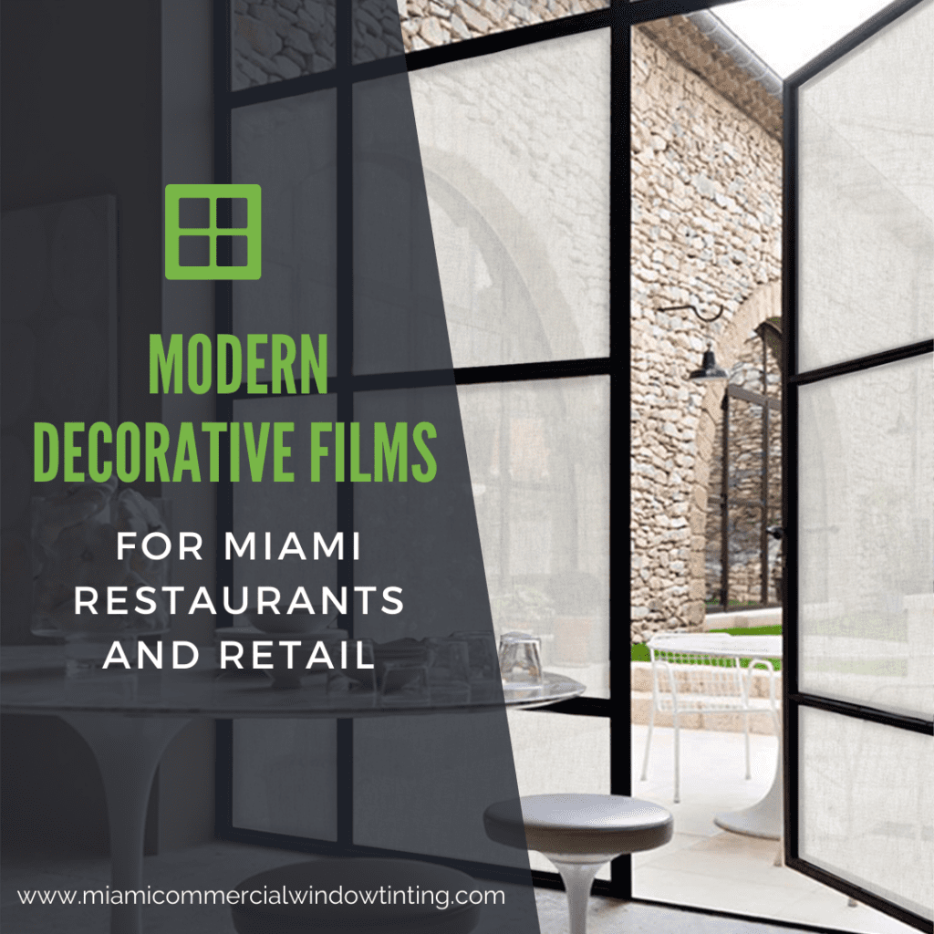 decorative window film miami restaurants retail