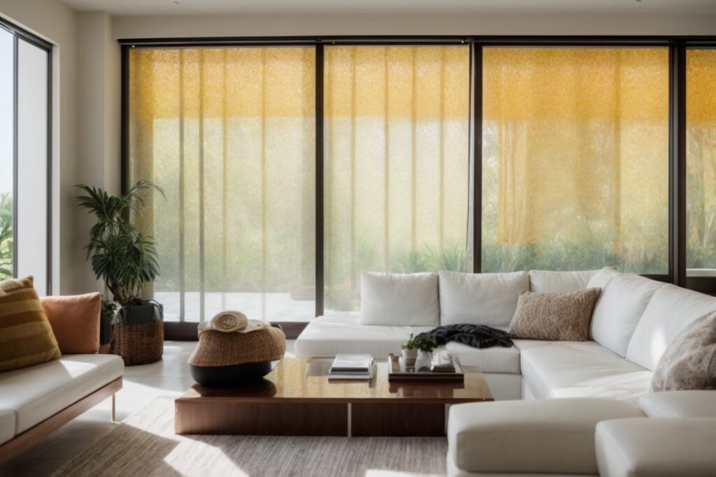 Miami home interior with UV-protective window film installation