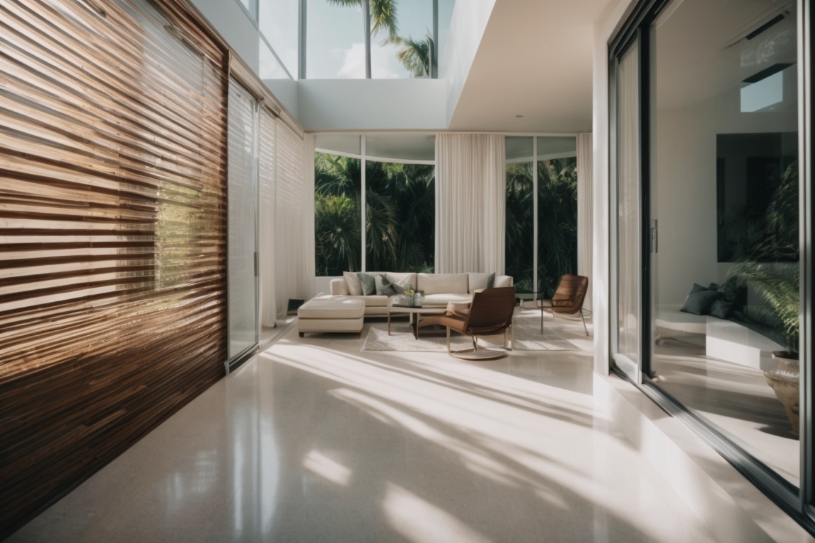 Miami home interior with UV protection window film installed