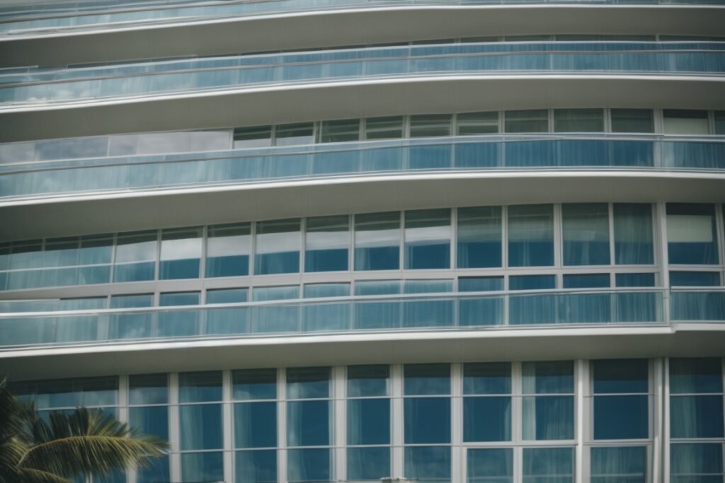 Miami office building with energy-saving window film