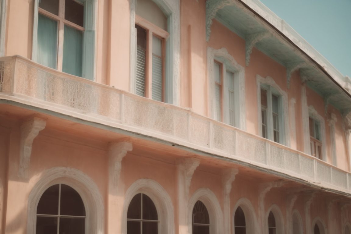 Miami historic building with heat control window film and faded furnishings