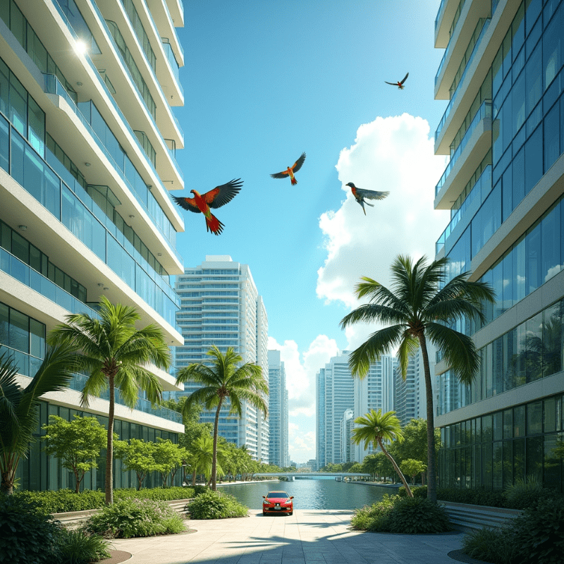 Commercial window film installation Miami office building